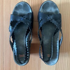 Camper Black Sandals with Classic Design